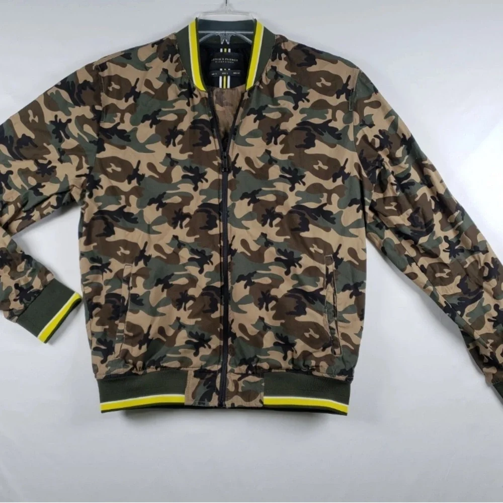 DENIM & FLOWER Camouflage Bomber Jacket USA L MEX 42